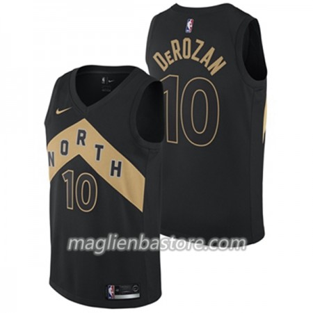 Maglia NBA Toronto Raptors DeMar DeRozan 10 Nike City Edition Swingman - Uomo
